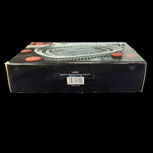 Godinger Lead Crystal Bread Serving Tray Shannon Clear Glass Food Buffet New - Picture 9 of 10